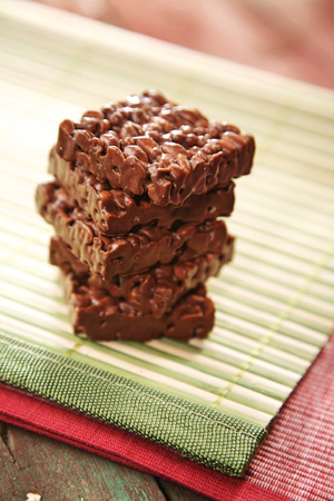 Close up of chocolate cookiesの写真素材