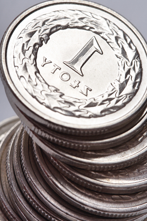 Polish money - zloty isolated on white backgroundの写真素材
