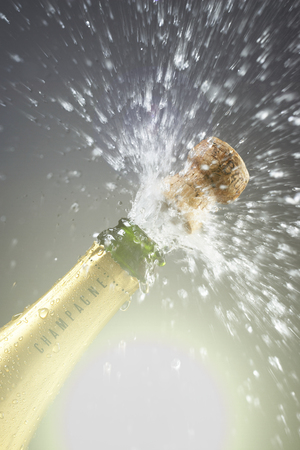 Champagne cork poppingの写真素材