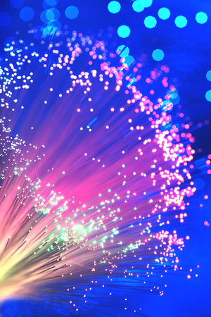 Fiber Optic Light Wand, close upの写真素材