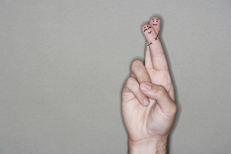 Finger people togethernessの写真素材