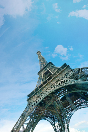 Low Angle view of Eiffel Towerの写真素材