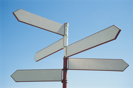 Blank sign postの写真素材