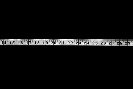 Black and White Measuring Tapeの写真素材