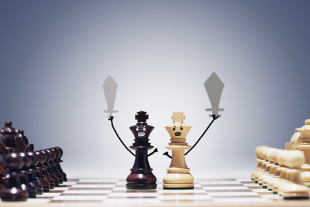 Chess game of warの写真素材