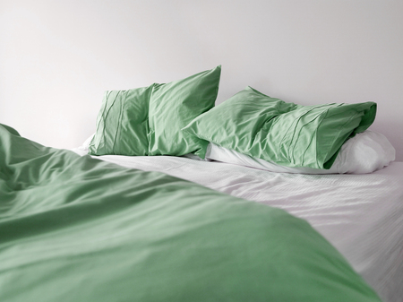 Green Bedの写真素材
