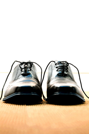 black business shoesの写真素材
