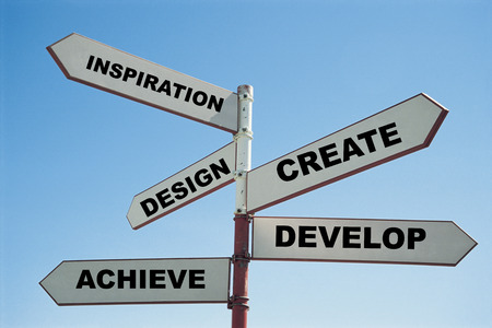Create Inspiration design develop achieve sign postの写真素材