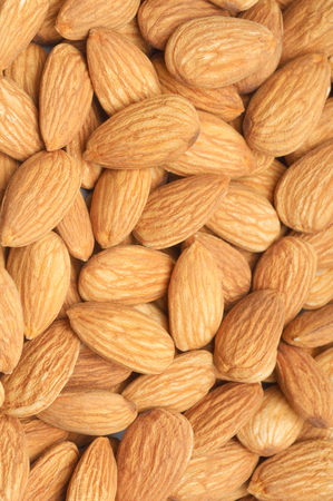 Almonds, close-upの写真素材