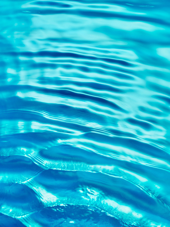 Blue ripples in poolの写真素材