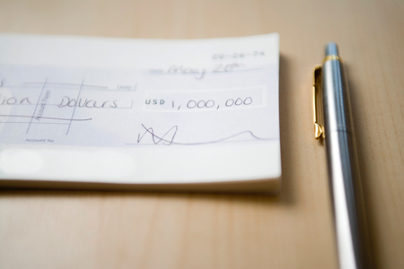 One Million Dollar Chequeの写真素材