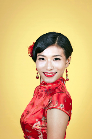 beautiful young Asian woman dress traditionalの写真素材