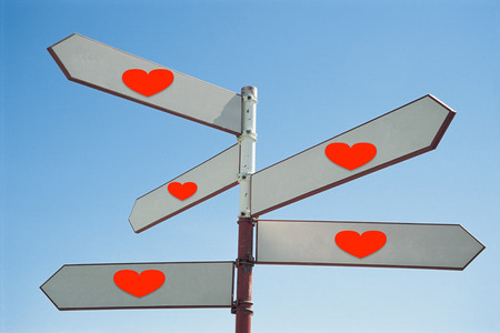 All paths point to loveの写真素材