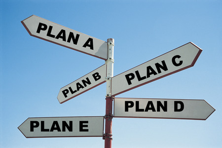Plan A, Plan B, Plan C, Plan Dの写真素材