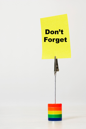Reminder note saying don't forgetの写真素材