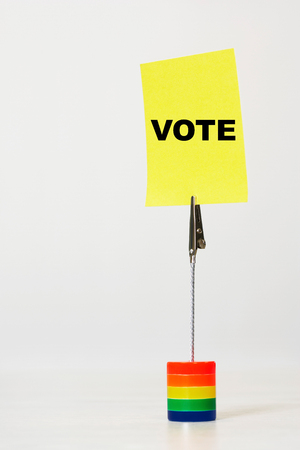 Reminder note saying voteの写真素材