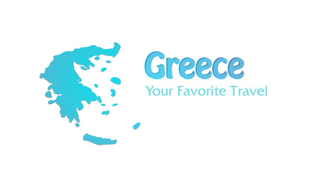 High Detailed Vector Map of Greece, Vector Illustration isolated on whiteのイラスト素材