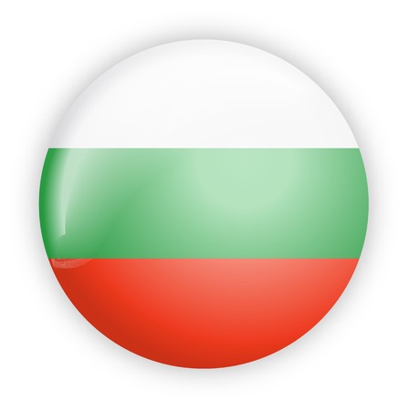 Bulgaria flag buttonのイラスト素材