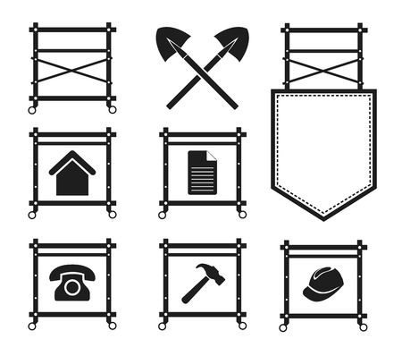 Collection of Scaffolding Icons for web siteのイラスト素材