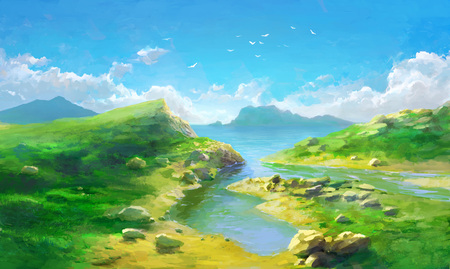 Beautiful scenic rural daily landscape from Ring Kerry Irelandの写真素材