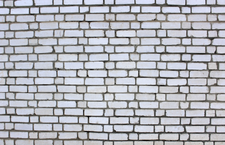 Old Brick wall white color. Pattern background.の写真素材