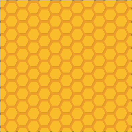 Honeycomb Beehive, Orange Vector Background, Looped Pattern Texture Illustration.のイラスト素材