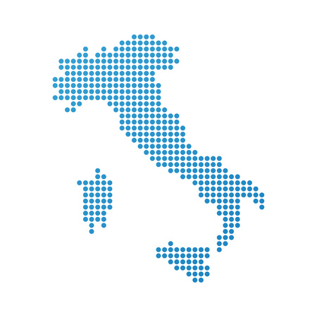 Map of Italy, Vector Icon in blue modern styleのイラスト素材