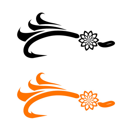 Fly Fishing Vector Illustration isolated on whiteのイラスト素材