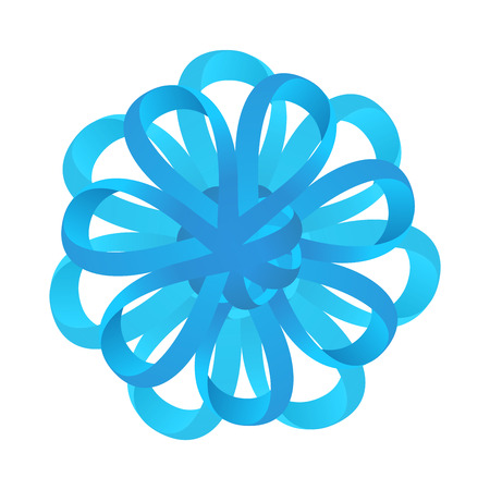 Blue Celebration Bow isolated on white backgroundのイラスト素材