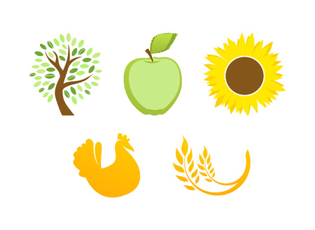 Agriculture Set isolated on white. Vector Illustrationのイラスト素材