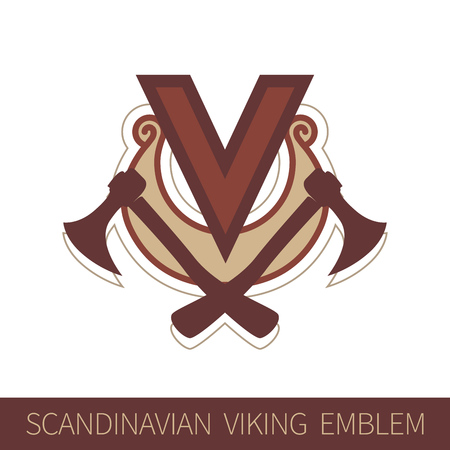 Scandinavian Viking Emblemのイラスト素材