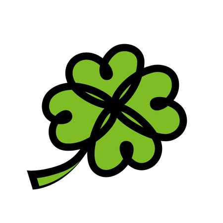 Icon for Irish Traditional Spring Holiday - Saint Patrick's Day. Emblem with Celtic Symbol of...