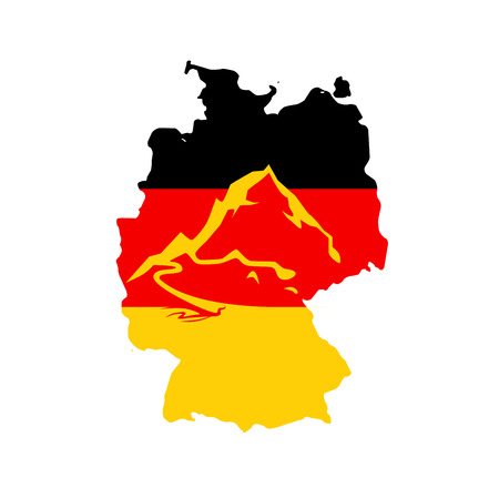 Flag of Germany with Caption - German Alpsのイラスト素材