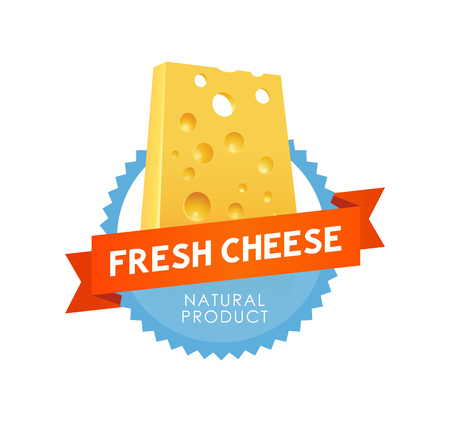 Modern Emblem "FRESH CHEESE"のイラスト素材