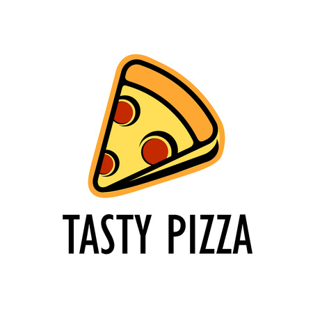 Tasty Pizza isolated on whiteのイラスト素材
