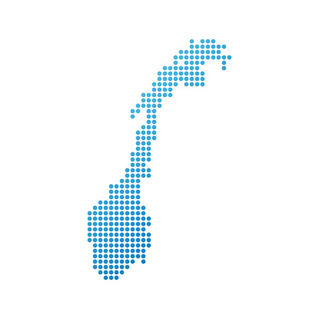 Map of norway, Vector Icon in blue modern styleのイラスト素材