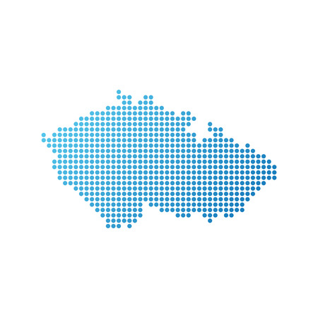 Map of Czech Republic, Vector Icon in blue colorのイラスト素材