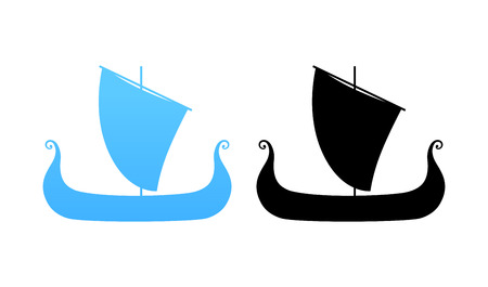 Boat of Vikingsのイラスト素材