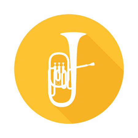 Tuba in Round Iconのイラスト素材