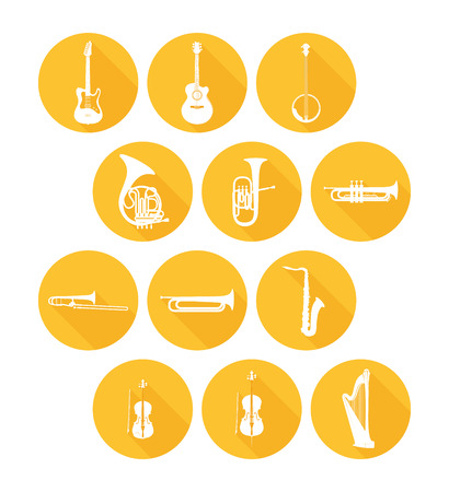 Big Set Icons of Musical Instrumentsのイラスト素材