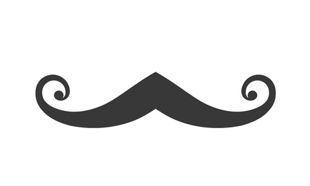 Icon of Mustache, Vector Illustration isolated on whiteのイラスト素材