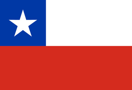 Original flag of Chile, vector illustration of chilean national symbol for Travel companyのイラスト素材