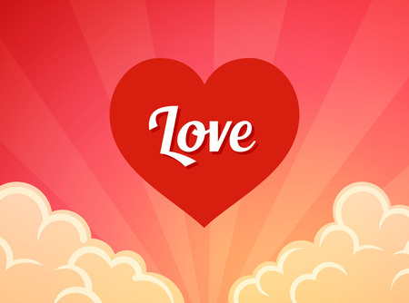 Postcard happy Valentines day. Vector illustration for Wallpaper, flyers, invitation, posters, brochure, banners in saturated beautiful juicy colors.のイラスト素材