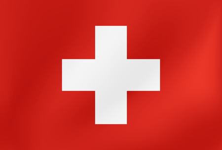 Vector national flag of Switzerland - Illustration for sports competition, traditional or state events.のイラスト素材