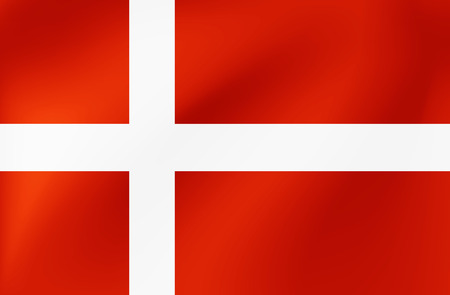 Vector national flag of Denmark - Illustration for sports competition, traditional or state events.のイラスト素材