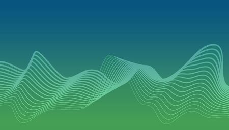 Aurora Borealis Vector background. Wavy Abstract Wallpaper with Northern Lights and Space for copy at Top and Bottomのイラスト素材