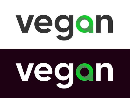 Vegan lettering Vector Label for Market, Webのイラスト素材