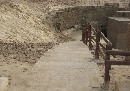An old stairs made of rocks