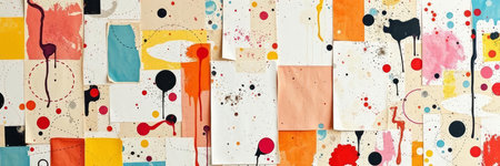 Creative background with hand drawn textures. Seamless pattern.