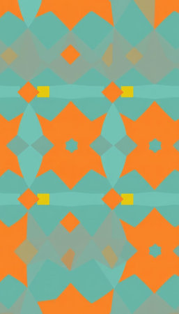 Abstract colorful hexagon square geometric seamless pattern symmetric kaleidoscope fashion, design
